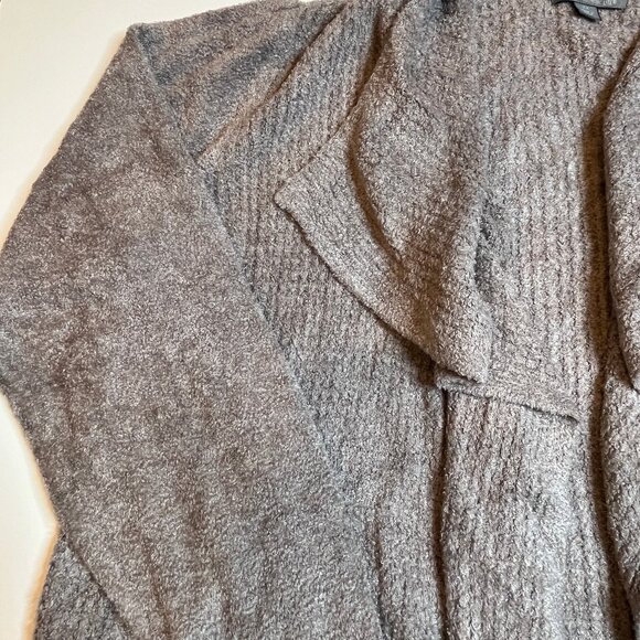 Barefoot Dreams CozyChic Lite Coastal Cardi Cardigan XL Brown Beige Waffle Cabin - Picture 3 of 9